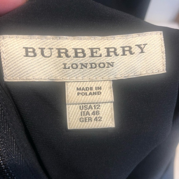 Burberry | Fitted Dress with Leather Yoke - Picture 8 of 8